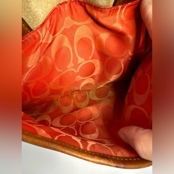 Coach Vintage Camel Leather Suede Satchel Bag - Picture 11 of 15